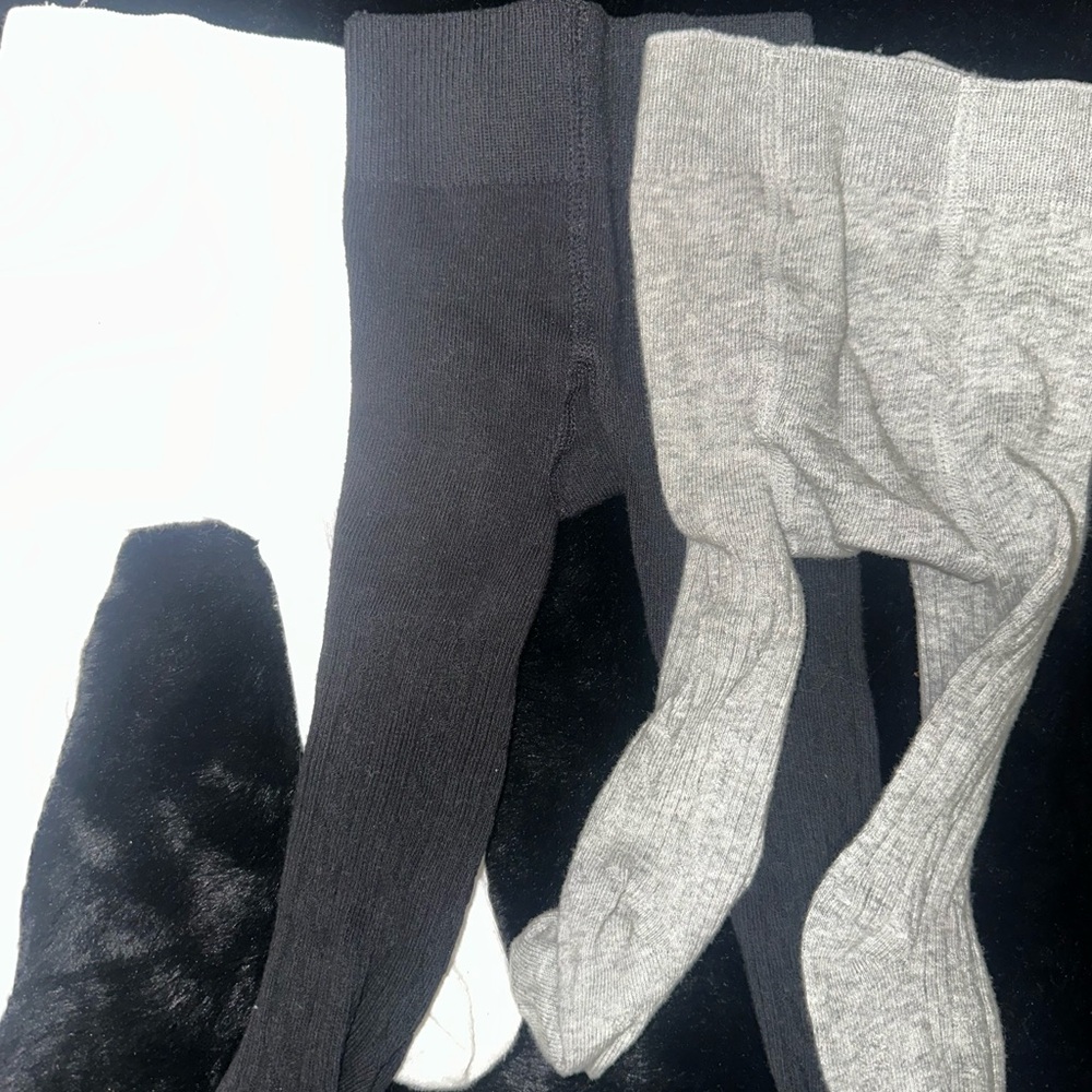Baby Girl 0-6 months Tights (set of 3)
